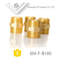 EM-F-B180 Male brass hexagon union pipe fitting